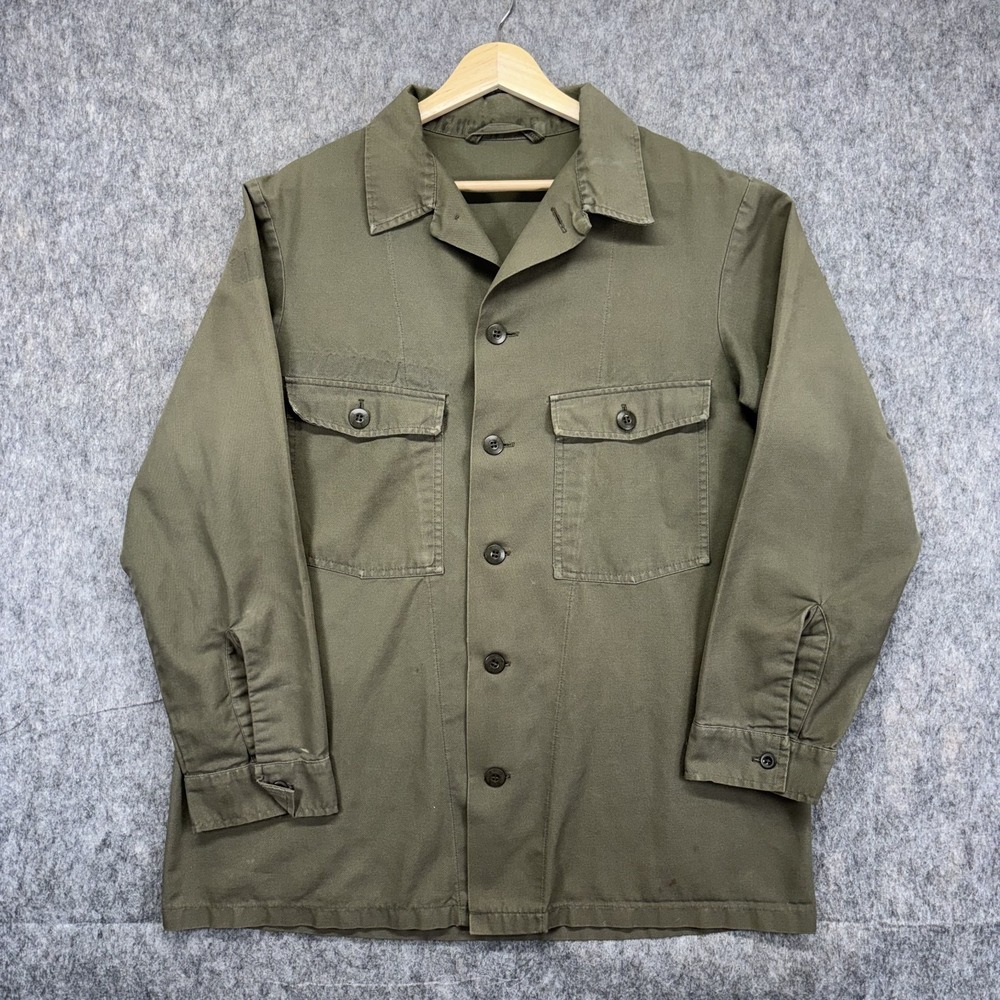 Klu Seyentex Dutch Army Shirt 1950s‎ Men's Large 22 x 30 Green Military